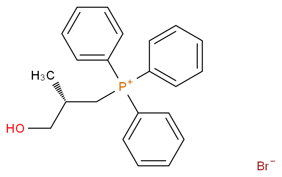 (S)-(-)-(3-羟基-2-甲基丙基)三苯基溴化膦_分子结构_CAS_81658-46-0)