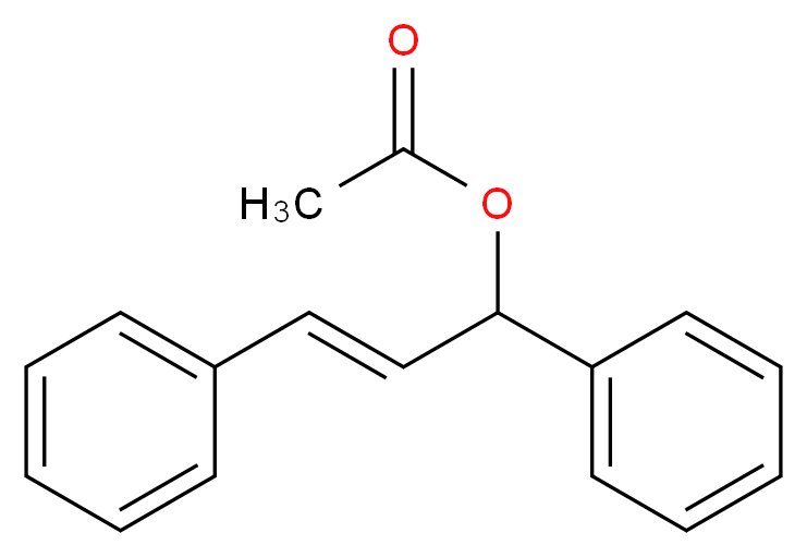 (±)-反式-1,3-二苯基烯丙基乙酸酯_分子结构_CAS_87751-69-7)