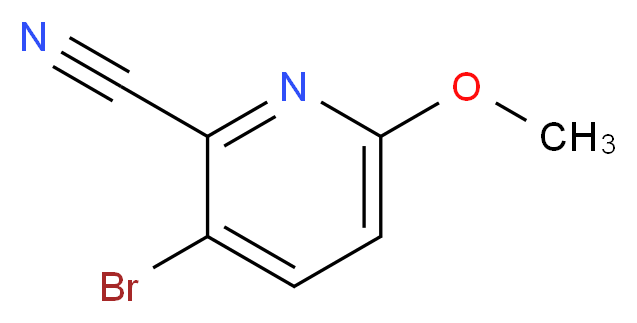 3-Bromo-6-methoxypicolinonitrile_分子结构_CAS_1186637-43-3)