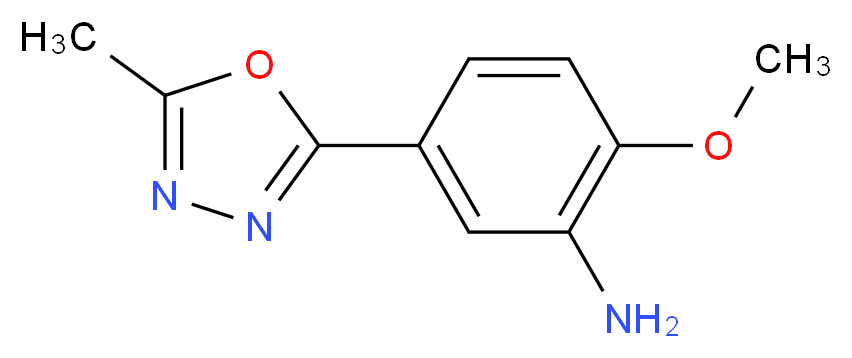 2-methoxy-5-(5-methyl-1,3,4-oxadiazol-2-yl)aniline_分子结构_CAS_5306-42-3)