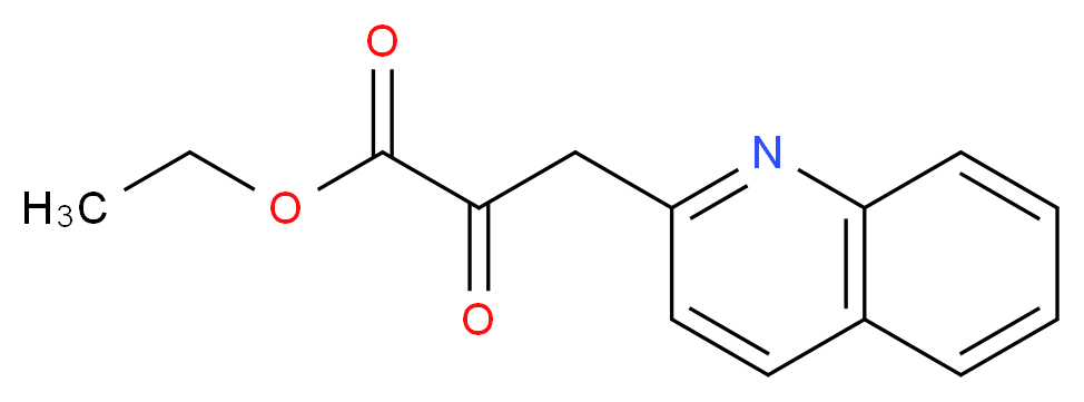 2-Oxo-3-quinolin-2-yl-propionic acid ethyl ester_分子结构_CAS_13119-76-1)