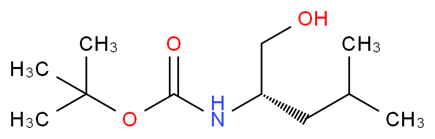 tert-butyl N-[(2S)-1-hydroxy-4-methylpentan-2-yl]carbamate_分子结构_CAS_82010-31-9