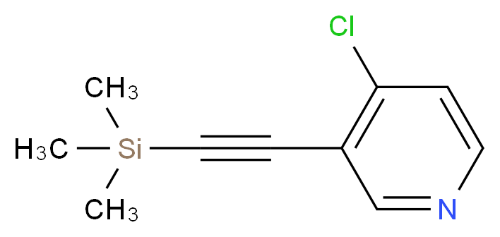 4-Chloro-3-((trimethylsilyl)ethynyl)pyridine_分子结构_CAS_)