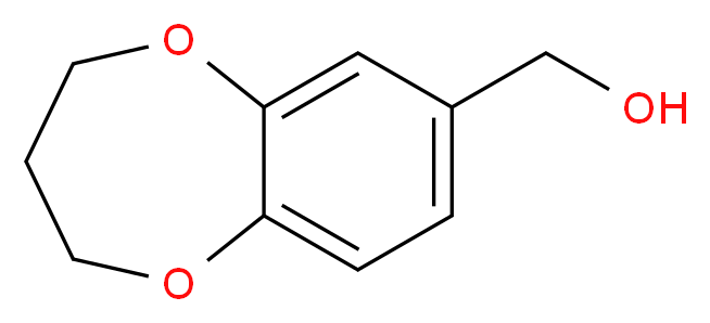 3,4-dihydro-2H-1,5-benzodioxepin-7-ylmethanol_分子结构_CAS_62823-14-7)