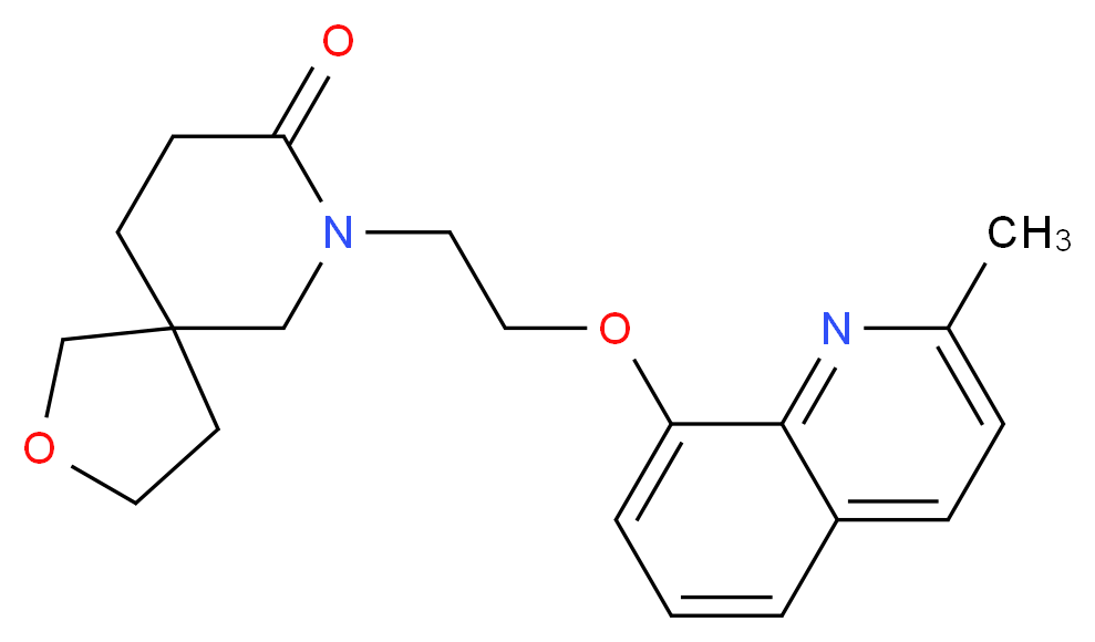 7-{2-[(2-methylquinolin-8-yl)oxy]ethyl}-2-oxa-7-azaspiro[4.5]decan-8-one_分子结构_CAS_)