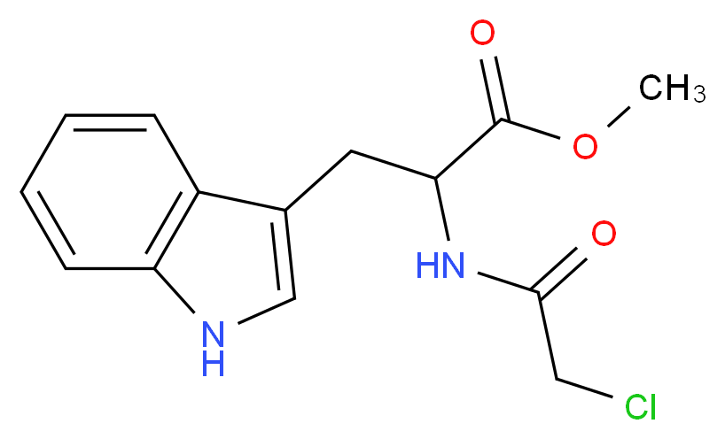 methyl 2-[(2-chloroacetyl)amino]-3-(1H-indol-3-yl)propanoate_分子结构_CAS_)