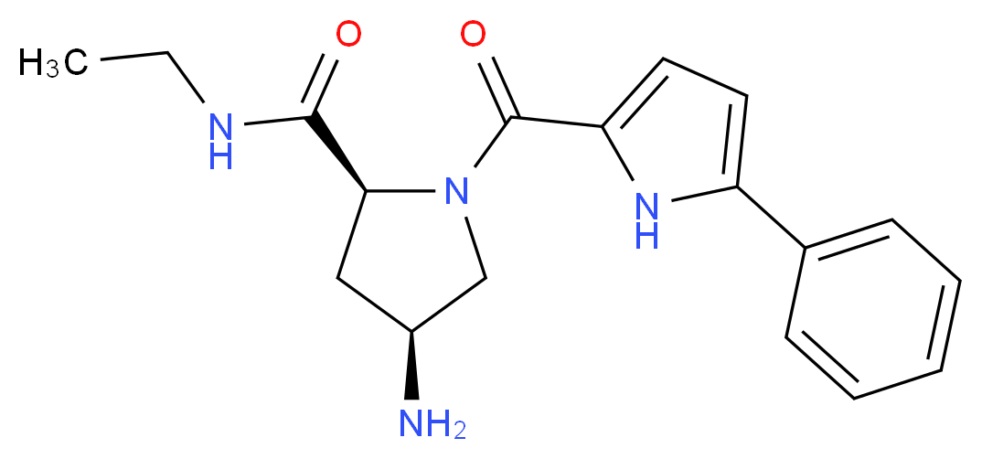 (4S)-4-amino-N-ethyl-1-[(5-phenyl-1H-pyrrol-2-yl)carbonyl]-L-prolinamide_分子结构_CAS_)