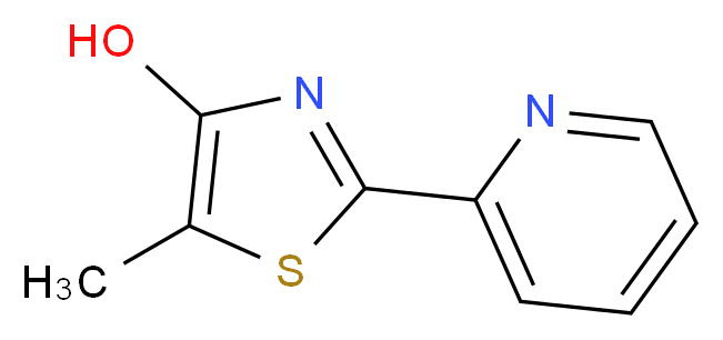 5-Methyl-2-(2-pyridinyl)-1,3-thiazol-4-ol_分子结构_CAS_131786-47-5)