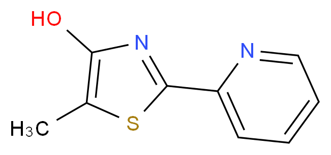 5-methyl-2-(pyridin-2-yl)-1,3-thiazol-4-ol_分子结构_CAS_131786-47-5