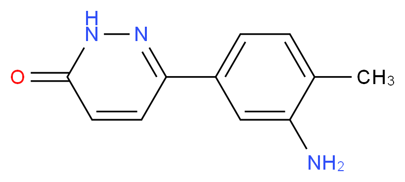 6-(3-amino-4-methylphenyl)-3(2H)-pyridazinone_分子结构_CAS_1030563-11-1)