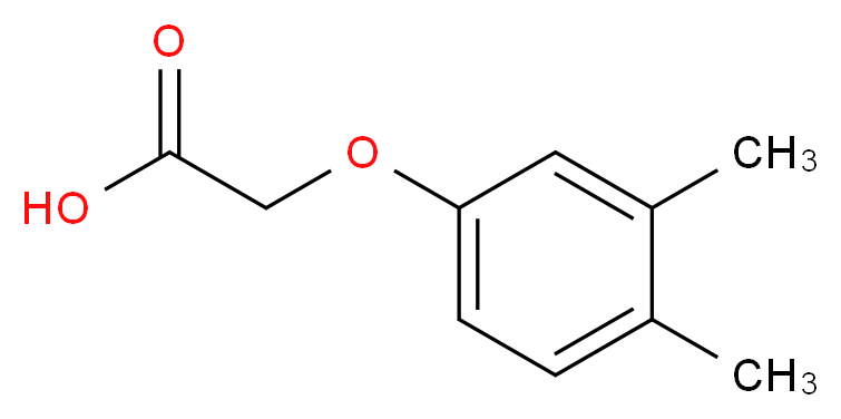 3,4-二甲基苯氧基乙酸_分子结构_CAS_13335-73-4)