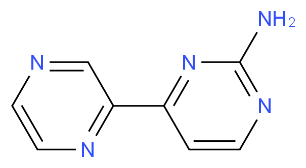 4-(2-Pyrazinyl)-2-pyrimidinamine_分子结构_CAS_874792-15-1)
