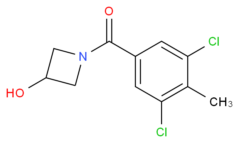 1-(3,5-dichloro-4-methylbenzoyl)-3-azetidinol_分子结构_CAS_)