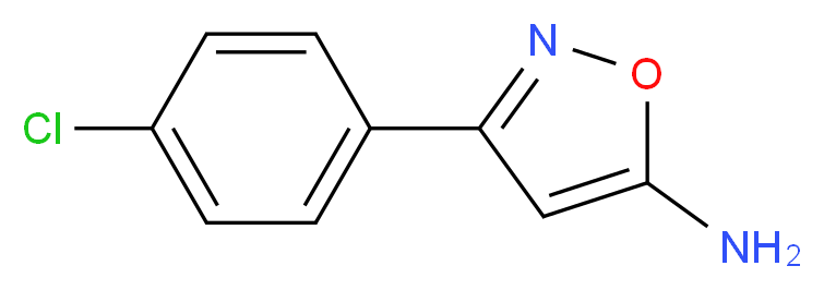 3-(4-chlorophenyl)-1,2-oxazol-5-amine_分子结构_CAS_33866-48-7