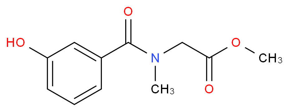 methyl 2-[1-(3-hydroxyphenyl)-N-methylformamido]acetate_分子结构_CAS_)