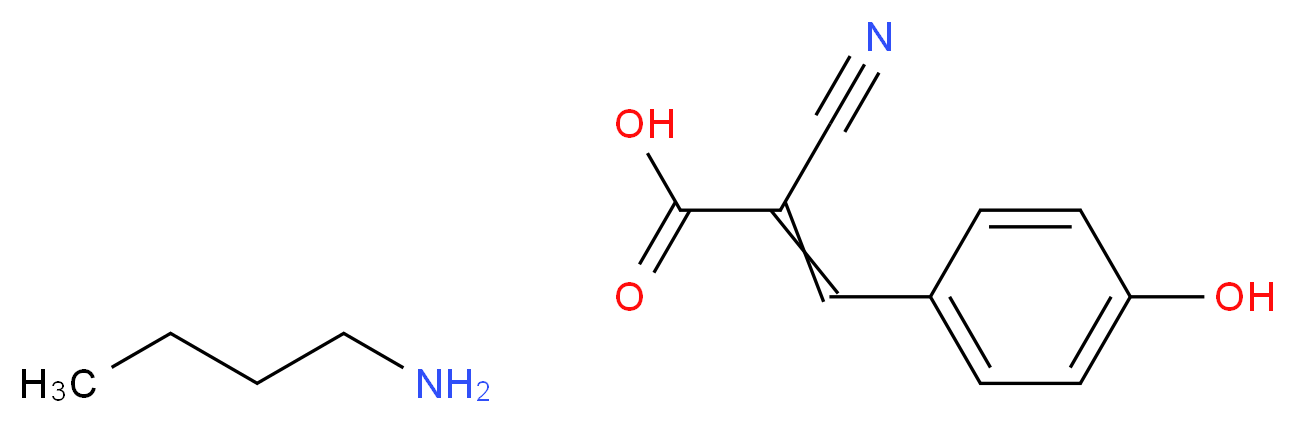 2-cyano-3-(4-hydroxyphenyl)prop-2-enoic acid; butan-1-amine_分子结构_CAS_355011-53-9