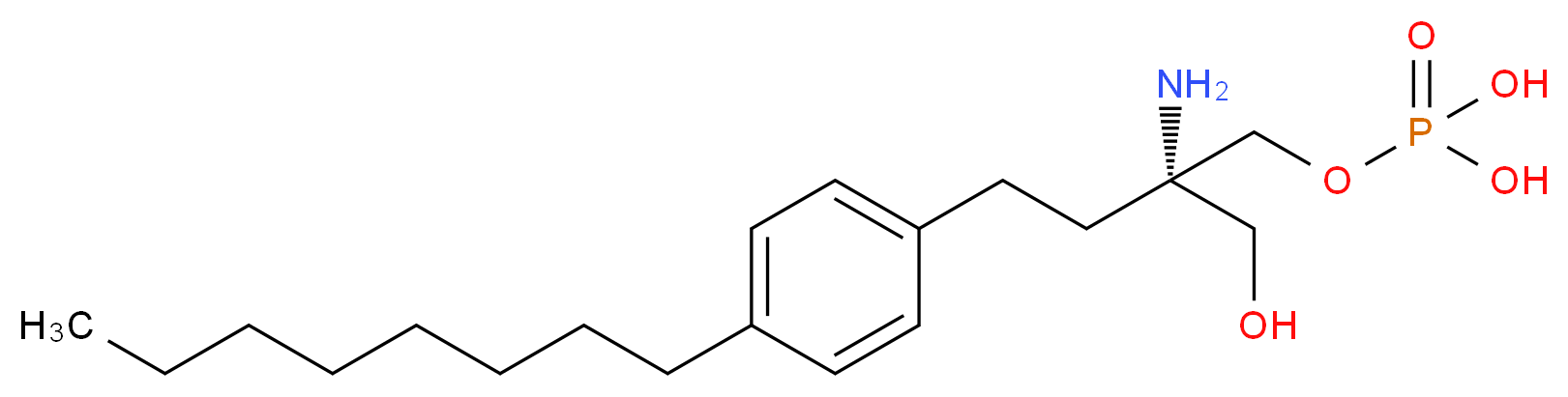 {2-amino-3-hydroxy-2-[2-(4-octylphenyl)ethyl]propoxy}phosphonic acid_分子结构_CAS_402615-91-2