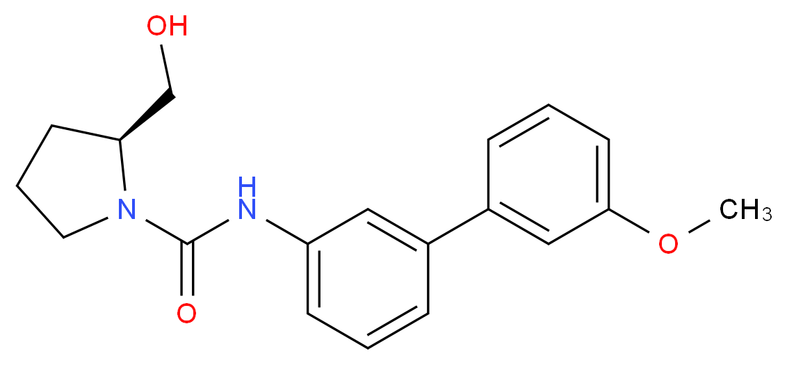 (2S)-2-(hydroxymethyl)-N-(3'-methoxybiphenyl-3-yl)pyrrolidine-1-carboxamide_分子结构_CAS_)