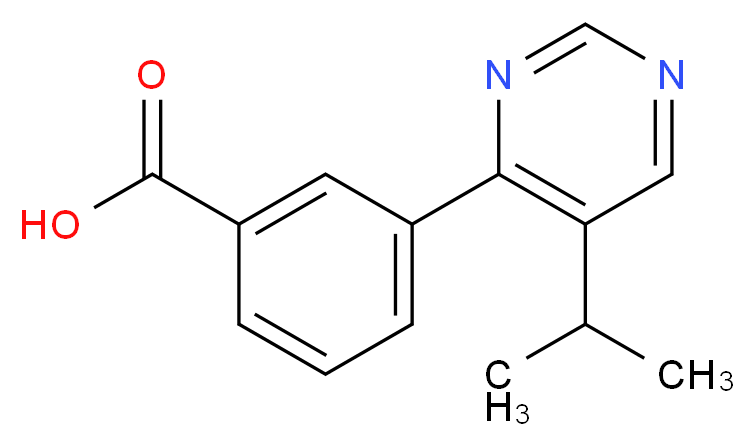 3-(5-isopropylpyrimidin-4-yl)benzoic acid_分子结构_CAS_)
