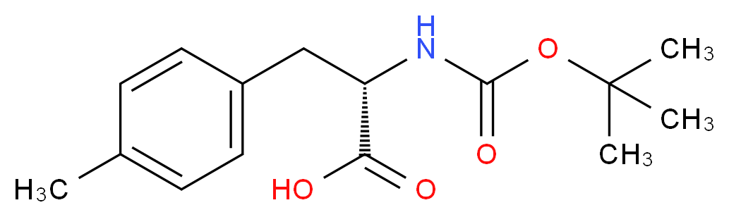 (2S)-2-{[(tert-butoxy)carbonyl]amino}-3-(4-methylphenyl)propanoic acid_分子结构_CAS_80102-26-7