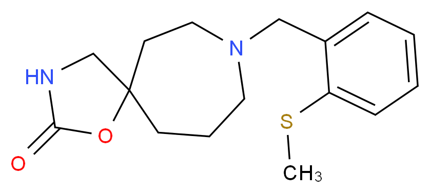 8-[2-(methylthio)benzyl]-1-oxa-3,8-diazaspiro[4.6]undecan-2-one_分子结构_CAS_)