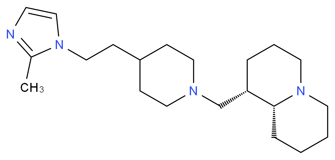 (1S,9aR)-1-({4-[2-(2-methyl-1H-imidazol-1-yl)ethyl]piperidin-1-yl}methyl)octahydro-2H-quinolizine_分子结构_CAS_)