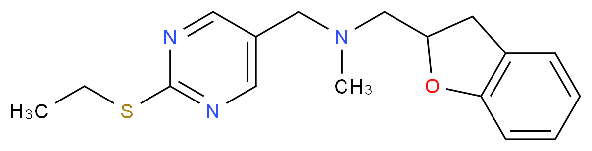 (2,3-dihydro-1-benzofuran-2-ylmethyl){[2-(ethylthio)pyrimidin-5-yl]methyl}methylamine_分子结构_CAS_)
