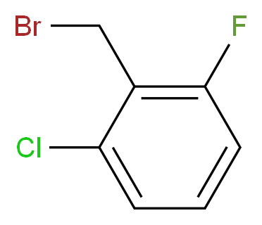2-(bromomethyl)-1-chloro-3-fluorobenzene_分子结构_CAS_68220-26-8