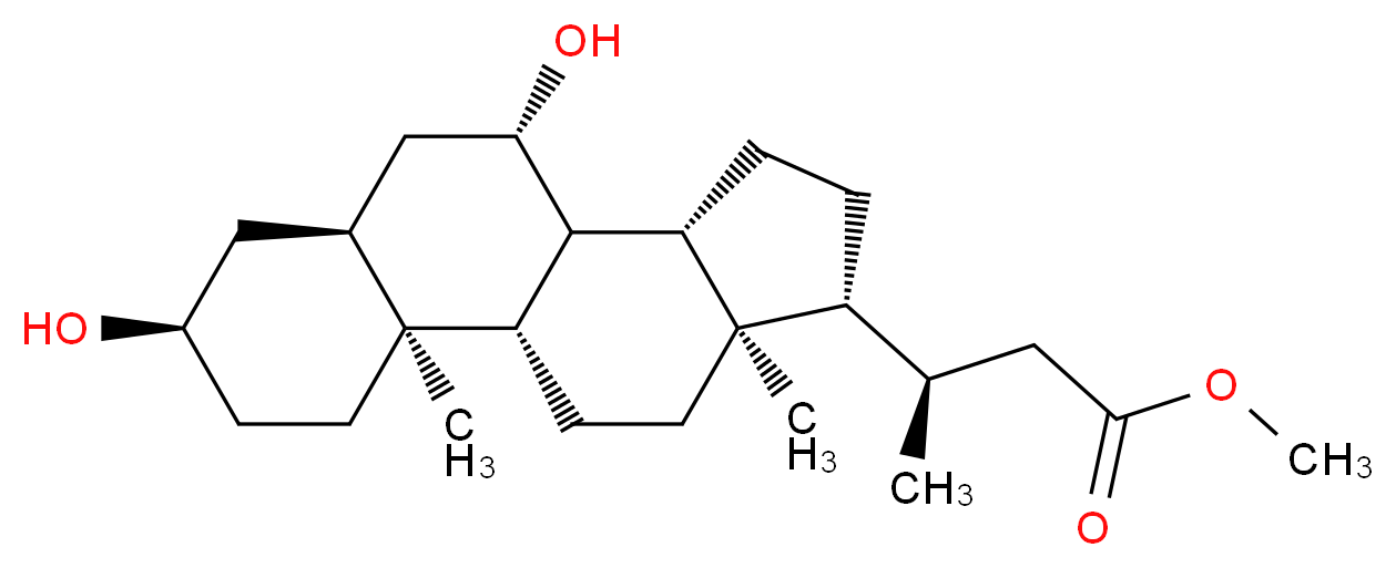 methyl (3R)-3-[(1S,2S,5R,7S,9S,10R,11S,14R,15R)-5,9-dihydroxy-2,15-dimethyltetracyclo[8.7.0.0<sup>2</sup>,<sup>7</sup>.0<sup>1</sup><sup>1</sup>,<sup>1</sup><sup>5</sup>]heptadecan-14-yl]butanoate_分子结构_CAS_118316-16-8