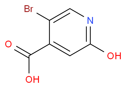 5-bromo-2-hydroxypyridine-4-carboxylic acid_分子结构_CAS_913836-16-5