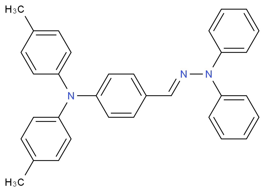 4-Bis(4-methylphenyl)aminobenzaldehyde-1,1-diphenyl-hydrazone_分子结构_CAS_83992-95-4)