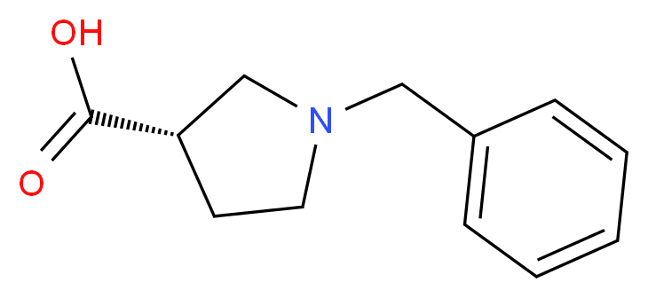 (S)-1-Benzyl-pyrrolidine-3-carboxylic acid_分子结构_CAS_161659-80-9)