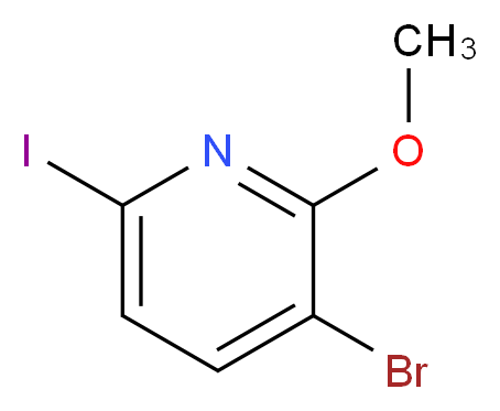 3-BROMO-6-IODO-2-METHOXYPYRIDINE_分子结构_CAS_)