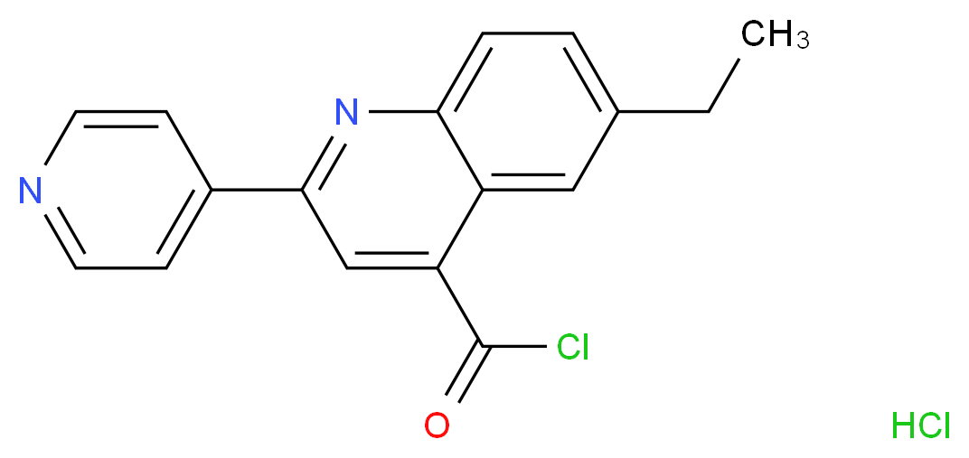 6-Ethyl-2-pyridin-4-ylquinoline-4-carbonyl chloride hydrochloride_分子结构_CAS_)