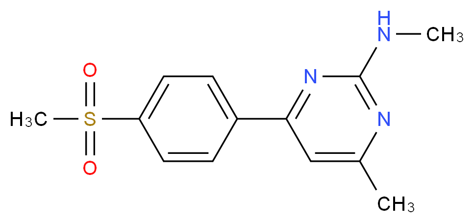 N,4-dimethyl-6-[4-(methylsulfonyl)phenyl]pyrimidin-2-amine_分子结构_CAS_)