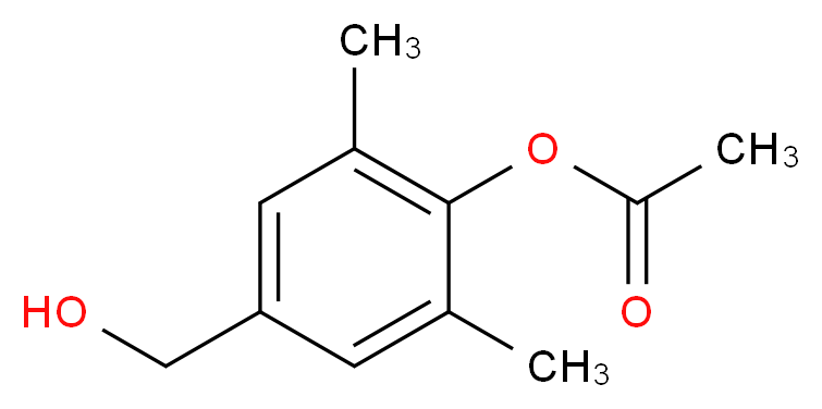 4-(hydroxymethyl)-2,6-dimethylphenyl acetate_分子结构_CAS_915920-75-1