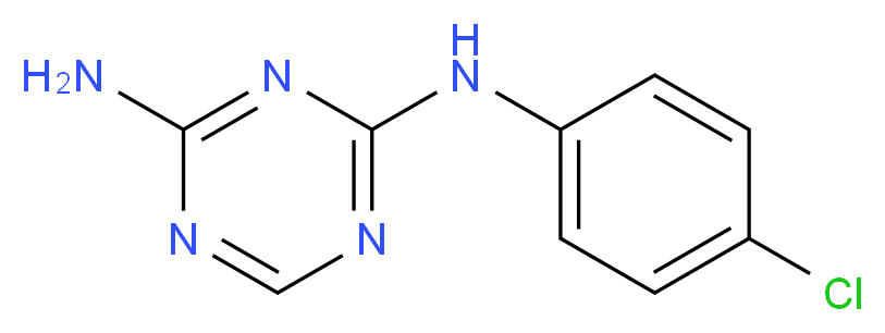 2-N-(4-chlorophenyl)-1,3,5-triazine-2,4-diamine_分子结构_CAS_500-42-5