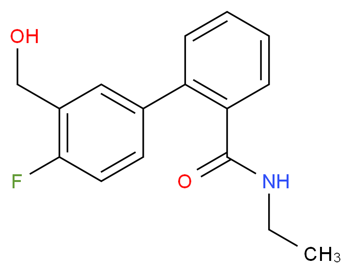 N-ethyl-4'-fluoro-3'-(hydroxymethyl)biphenyl-2-carboxamide_分子结构_CAS_)