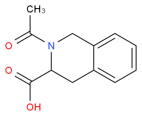 2-acetyl-1,2,3,4-tetrahydroisoquinoline-3-carboxylic acid_分子结构_CAS_143767-54-8