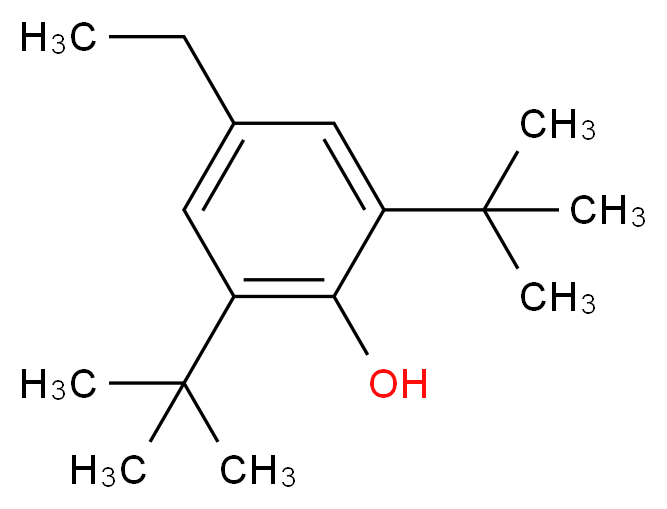 2,6-二-叔-丁基-4-乙基苯酚_分子结构_CAS_4130-42-1)