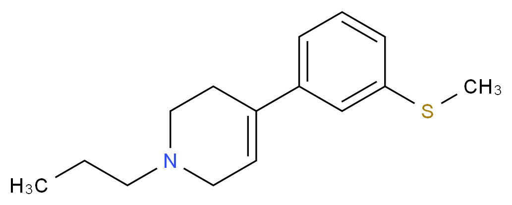 4-[3-(methylsulfanyl)phenyl]-1-propyl-1,2,3,6-tetrahydropyridine_分子结构_CAS_1025882-24-9