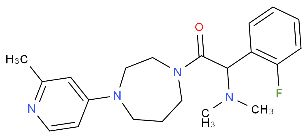 1-(2-fluorophenyl)-N,N-dimethyl-2-[4-(2-methyl-4-pyridinyl)-1,4-diazepan-1-yl]-2-oxoethanamine_分子结构_CAS_)