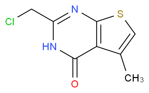 2-(chloromethyl)-5-methylthieno[2,3-d]pyrimidin-4(3H)-one_分子结构_CAS_568577-81-1)