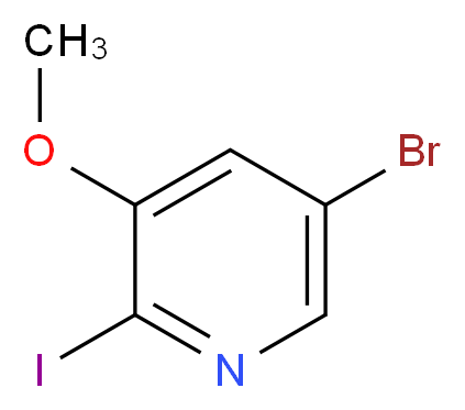 5-bromo-2-iodo-3-methoxypyridine_分子结构_CAS_944805-60-1