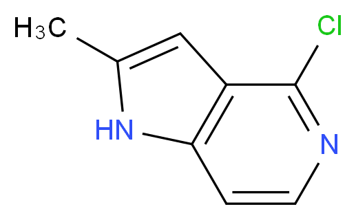 4-chloro-2-methyl-1H-pyrrolo[3,2-c]pyridine_分子结构_CAS_854018-87-4