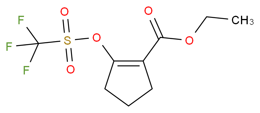 Ethyl 2-{[(trifluoromethyl)sulphonyl]oxy}cyclopent-1-ene-1-carboxylate_分子结构_CAS_)