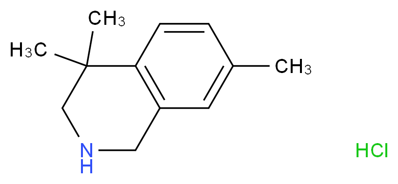 4,4,7-trimethyl-1,2,3,4-tetrahydroisoquinoline hydrochloride_分子结构_CAS_1305711-91-4