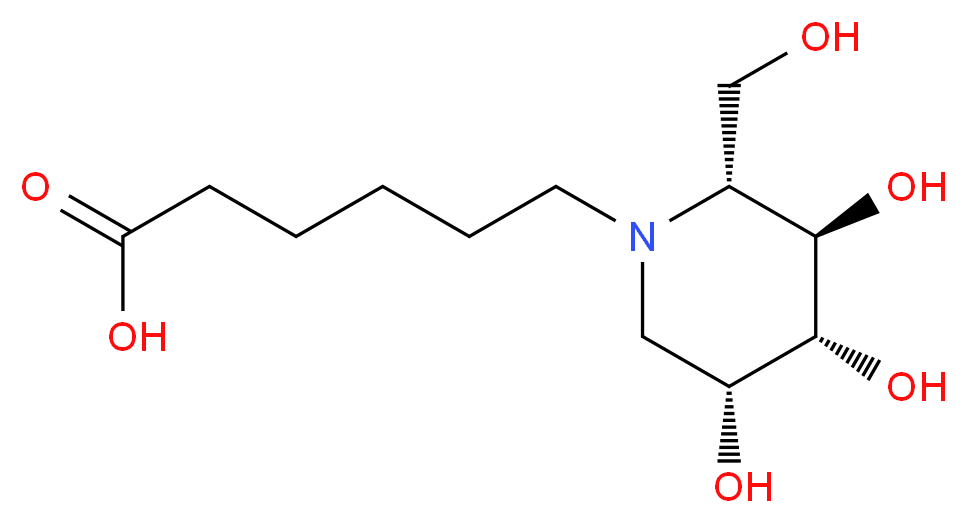 N-5-Carboxypentyl-deoxymannojirimycin_分子结构_CAS_104154-10-1)