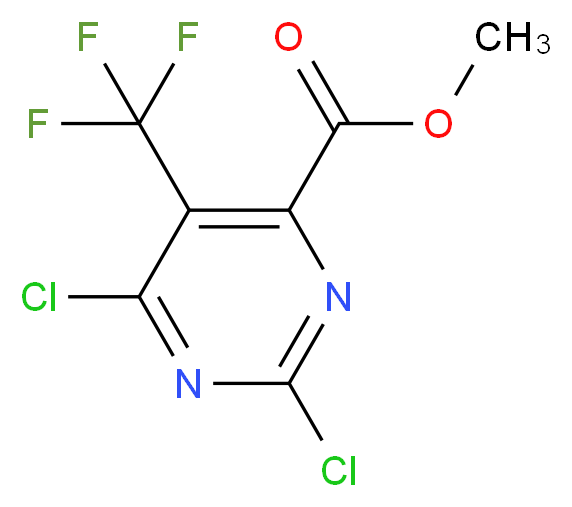 Methyl 2,6-dichloro-5-(trifluoromethyl)-4-pyrimidinecarboxylate_分子结构_CAS_)