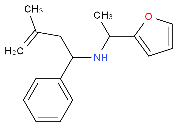 (1-Furan-2-yl-ethyl)-(3-methyl-1-phenyl-but-3-enyl)-amine_分子结构_CAS_436096-85-4)